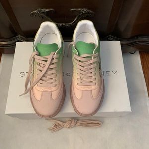 New Stella McCartney Trainer Sneakers, 39, Peach Multi